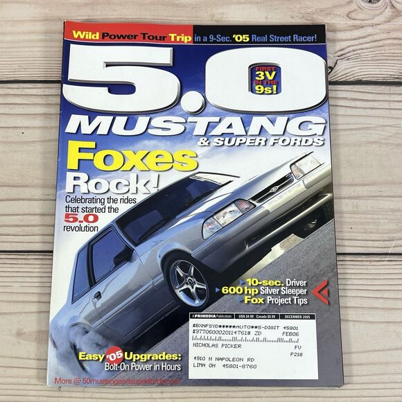 VTG 5.0 Mustang & Super Fords Magazine 2005 Lot of 7 Ford Muscle Car Fox Racing - Picture 14 of 16